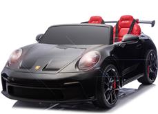Porsche 911 GT3 Elbil Til børn 21,6V m/4xMotor, Gummihjul, Lædersæde sort