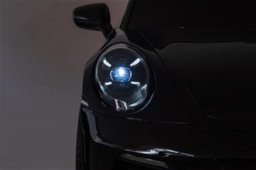 Porsche 911 GT3 Elbil Til børn 21,6V m/4xMotor, Gummihjul, Lædersæde sort-5