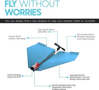 POWERUP 2.0 Smart Papirfly, Blå-5