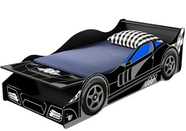 Racing Junior Bilseng i træ, Sort (140 cm)