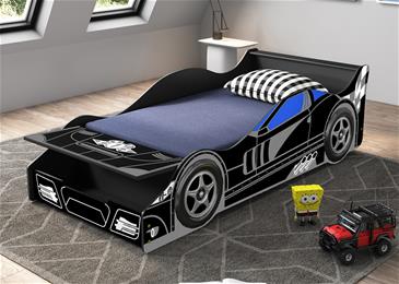 Racing Junior Bilseng i træ, Sort (140 cm)-2