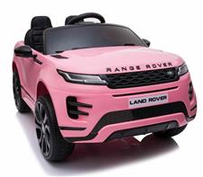 Range Rover Evoque Elbil til børn Pink m/4x12V + Gummihjul + Lædersæde