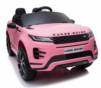 Range Rover Evoque Elbil til børn Pink m/4x12V + Gummihjul + Lædersæde