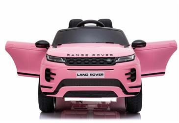 Range Rover Evoque Elbil til børn Pink m/4x12V + Gummihjul + Lædersæde-2