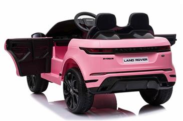 Range Rover Evoque Elbil til børn Pink m/4x12V + Gummihjul + Lædersæde-3