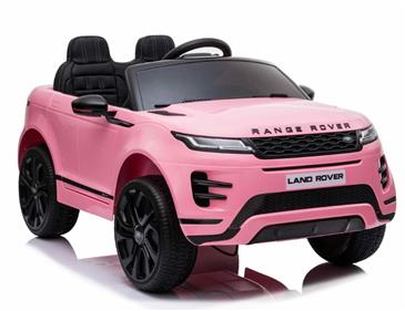 Range Rover Evoque Elbil til børn Pink m/4x12V + Gummihjul + Lædersæde-4