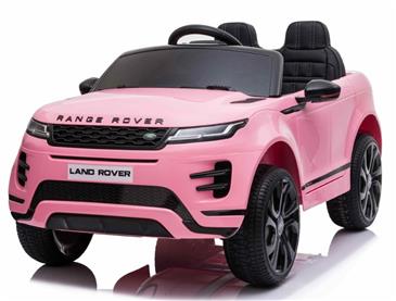 Range Rover Evoque Elbil til børn Pink m/4x12V + Gummihjul + Lædersæde-8