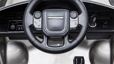 Range Rover Evoque Elbil til børn Sort m/4x12V + Gummihjul + Lædersæde-4