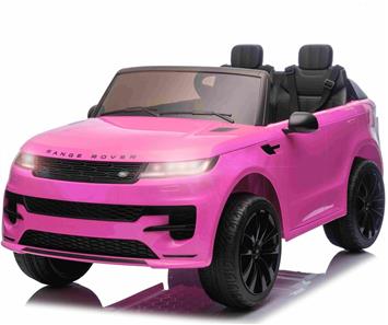 Range Rover Sport Elbil til børn 21,6V Pink m/Gummihjul + Lædersæde