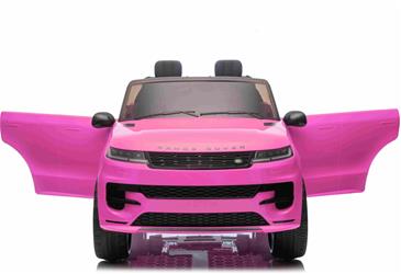 Range Rover Sport Elbil til børn 21,6V Pink m/Gummihjul + Lædersæde-2