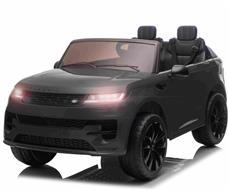Range Rover Sport Elbil til børn Sort m/Lithium + Gummihjul + Lædersæde