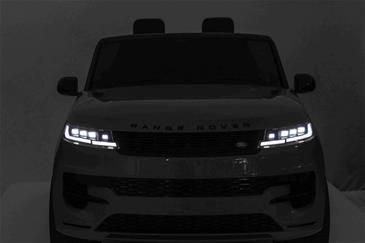 Range Rover Sport Elbil til børn Sort m/Lithium + Gummihjul + Lædersæde-11