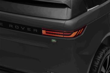 Range Rover Sport Elbil til børn Sort m/Lithium + Gummihjul + Lædersæde-13