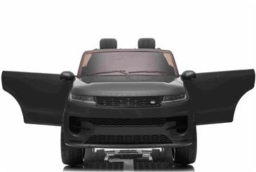 Range Rover Sport Elbil til børn Sort m/Lithium + Gummihjul + Lædersæde-2