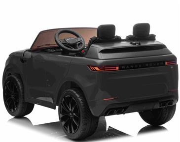 Range Rover Sport Elbil til børn Sort m/Lithium + Gummihjul + Lædersæde-4