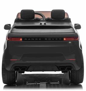 Range Rover Sport Elbil til børn Sort m/Lithium + Gummihjul + Lædersæde-5