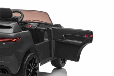 Range Rover Sport Elbil til børn Sort m/Lithium + Gummihjul + Lædersæde-8