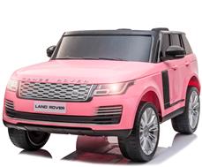 Range Rover Sport XL Elbil til børn Pink m/Lithium + Gummihjul + Lædersæde