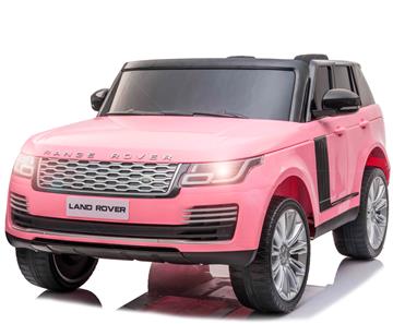 Range Rover Sport XL Elbil til børn Pink m/Lithium + Gummihjul + Lædersæde