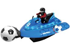 RC Fodbold Motorbåd 2.4G med Lys & Vandsprøjt – Blå