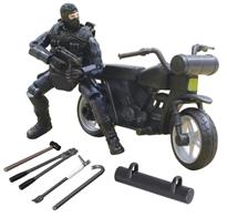 S.W.A.T. Action Figur og Motorcykel 1:18