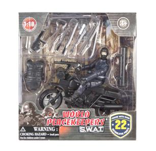 S.W.A.T. Action Figur og Motorcykel 1:18 -2