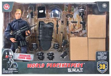 S.W.A.T. Cover Man Politi Action Figur Delux pakke 30,5cm-2