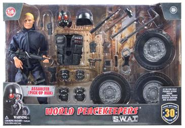 S.W.A.T. Pick-up Man Politi Action Figur Delux pakke 30,5cm-2