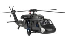 S.W.A.T. Black Hawk helikopter inkl. 2 actionfigurer 1:18