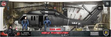 S.W.A.T. Black Hawk helikopter inkl. 2 actionfigurer 1:18 -2