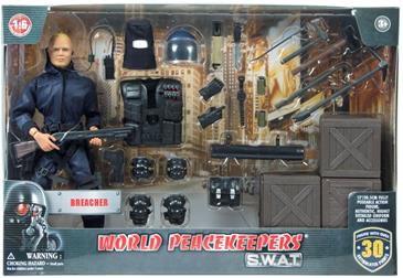 S.W.A.T. Breacher ''Gennembryder'' Politi Action Figur Delux pakke 30,5cm-2