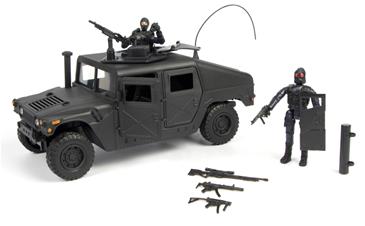 S.W.A.T. Humvee inkl. tilbehør og 2 figurer 1:18 