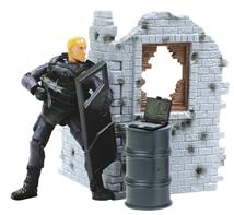 S.W.A.T. Politibetjent Action Figur  med væg Type A 1:18