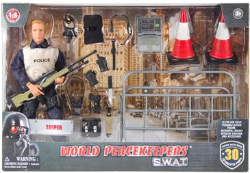 S.W.A.T. Sniper Politi Action Figur Delux pakke 30,5cm-2