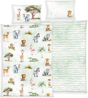 Safari babysengetøj 100x135 cm - bomuld - GREEN by OEKO-TEX