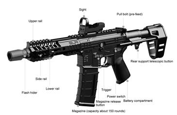  SembyTac SLR Gel Blaster, Sort-2