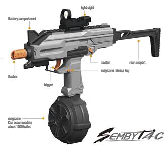  SembyTac UZI Gel Blaster, Sort-2