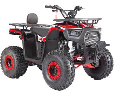 Sirius ATV 125CC m/3+1 Gear Sort/Rød 8''