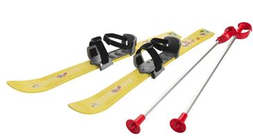 Ski til Børn 70 cm med skistave, Gul