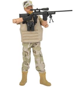 Sniper Desert Militær Action Figur 30,5cm med tilbehør