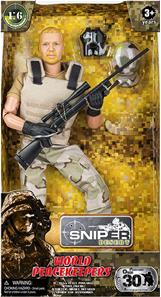 Sniper Desert Militær Action Figur 30,5cm med tilbehør-2