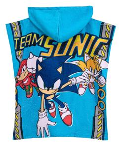 Sonic Poncho badehåndklæde med hætte - 100 procent bomuld-2