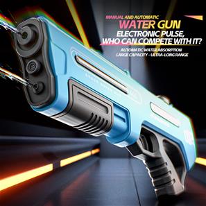 Space Water Gun - Elektrisk Vandpistol med Dobbelt Vandstråle – Blå-2