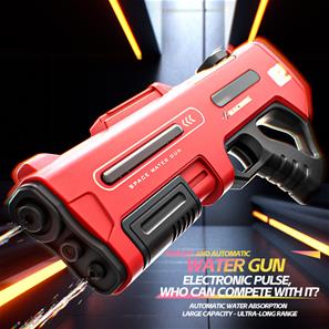 Space Water Gun - Elektrisk Vandpistol med Dobbelt Vandstråle – Rød-3