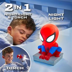 Spiderman 2i1 Natlampe og lygte Figur-7