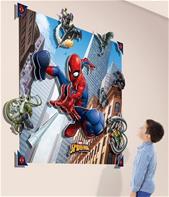 Spiderman 3D Vægdekoration - Wallstickers / Tapet