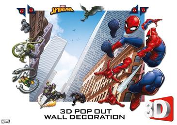 Spiderman 3D Vægdekoration - Wallstickers / Tapet-4