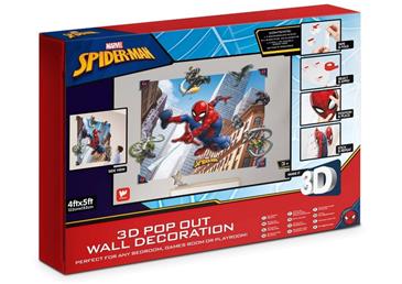 Spiderman 3D Vægdekoration - Wallstickers / Tapet-5
