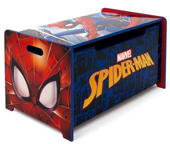 Spiderman Legetøjskasse og Bænk i Træ-3