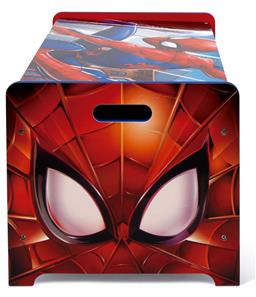 Spiderman Legetøjskasse og Bænk i Træ-4